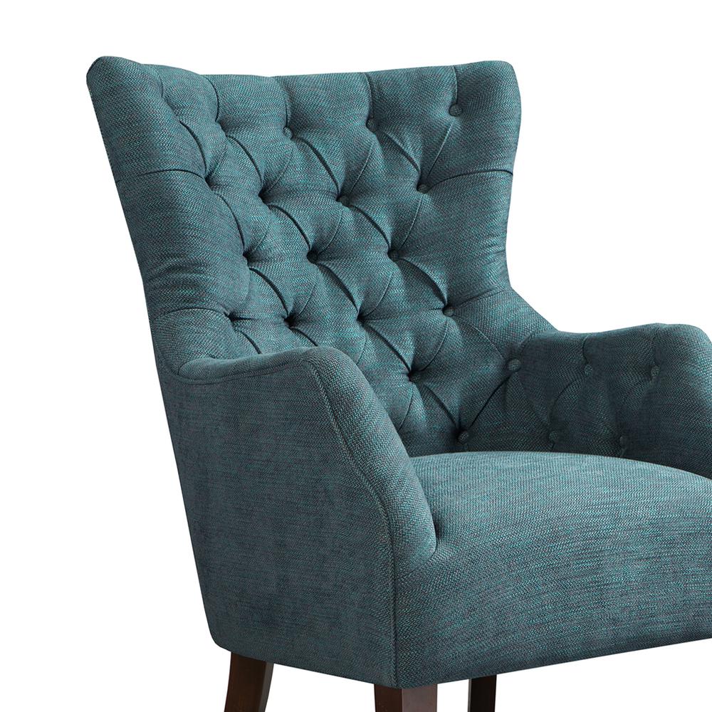 Button Tufted Wing Chair. Picture 1