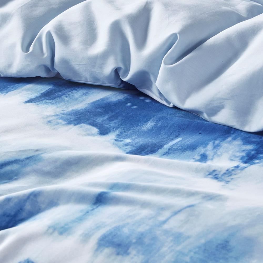 100% Cotton Printed Comforter Set, Blue. Picture 5