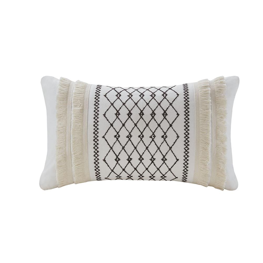 Delilah Embroidered Oblong Pillow with Tassels, Belen Kox. Picture 1