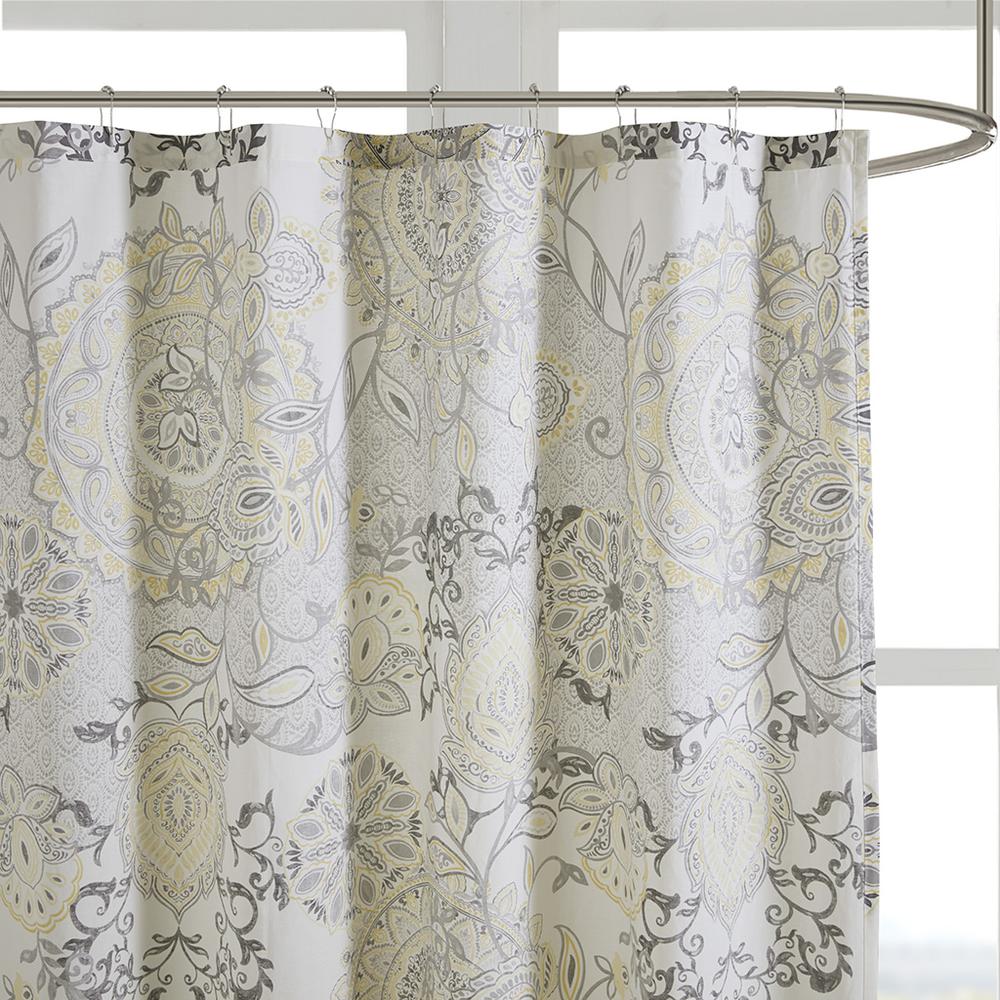Printed Cotton Shower Curtain. Picture 2