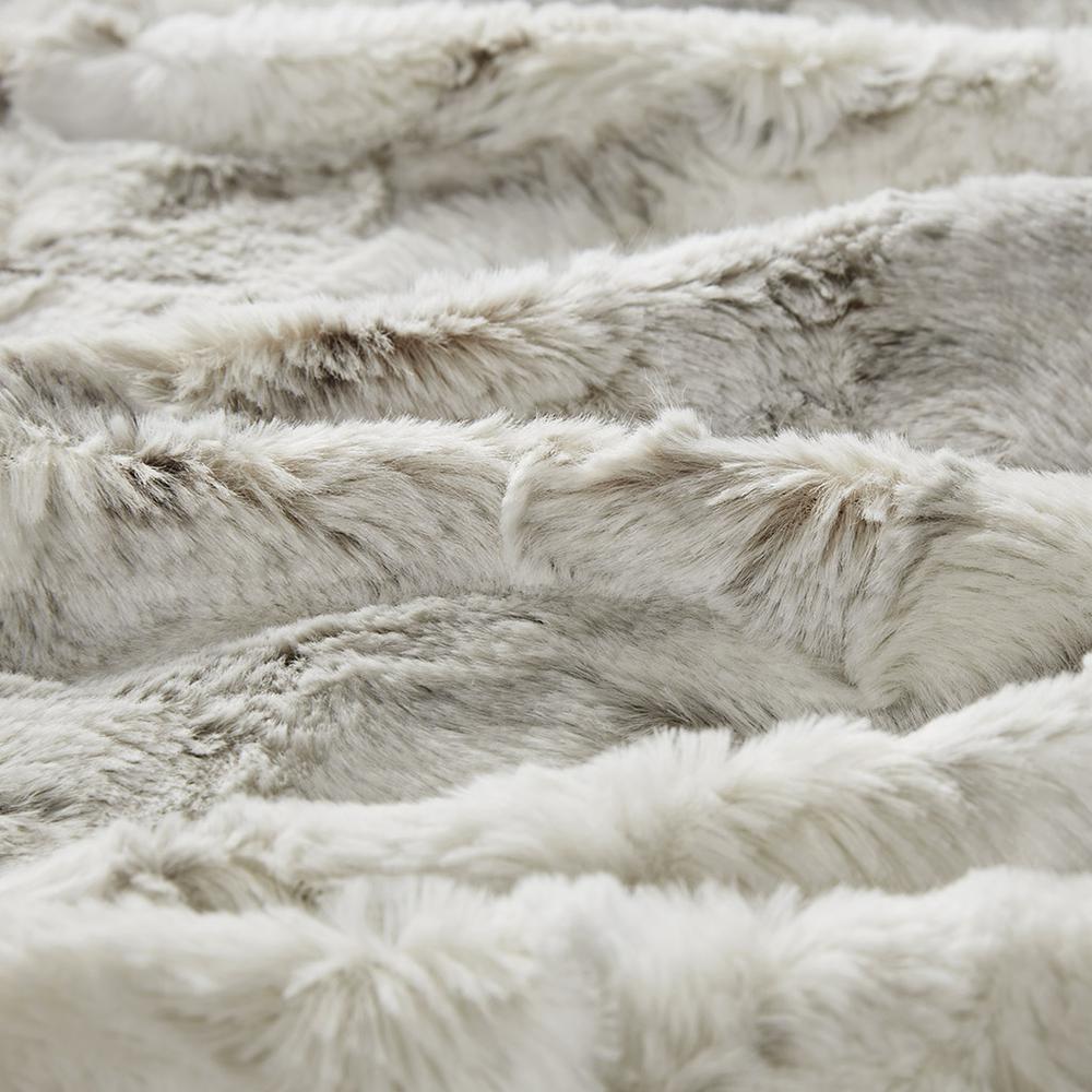 Marble Printed Knitted Long Fur Throw, Belen Kox. Picture 3