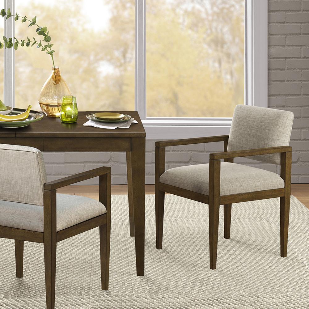 Upholstered Dining Chairs with Arms (Set of 2). Picture 4