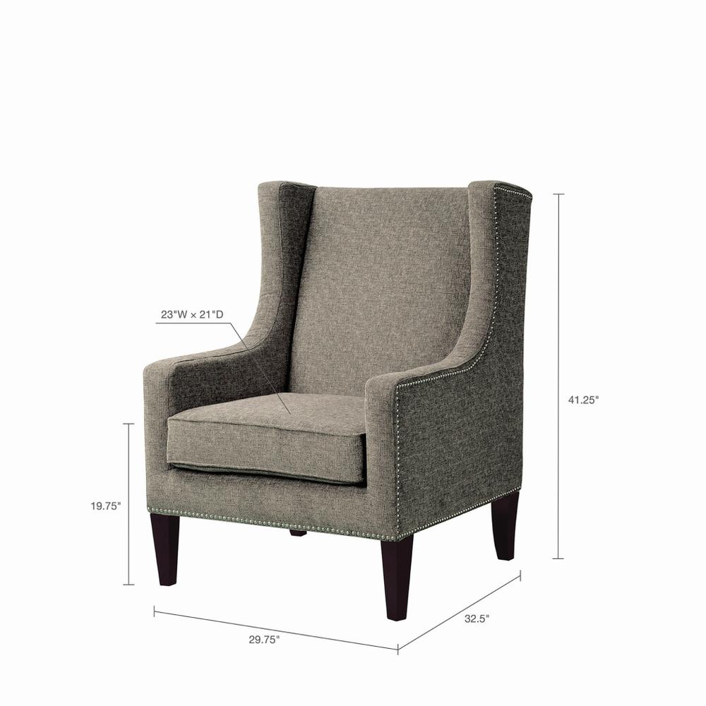 Barton Wing Chair,FMY002GRY. Picture 3