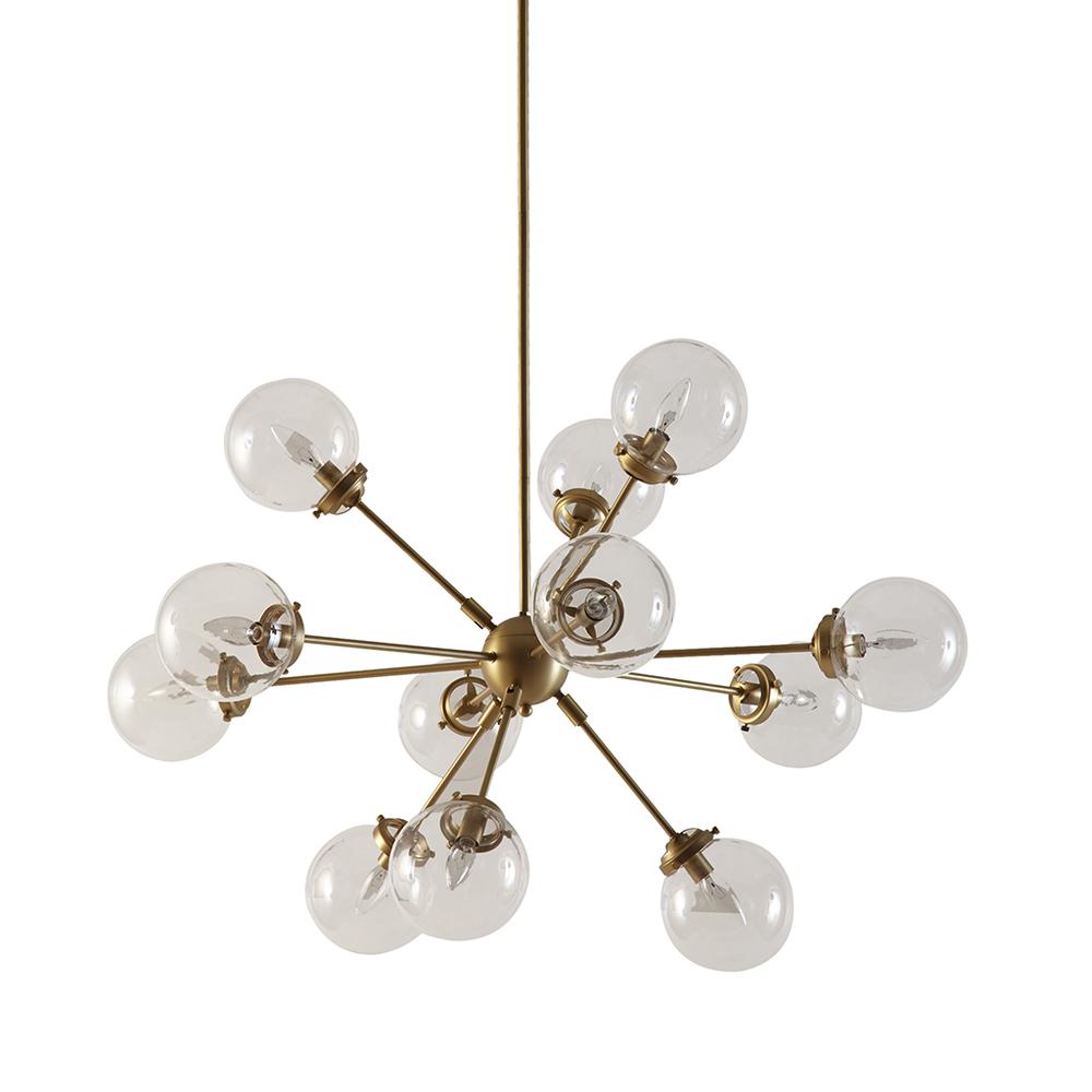 12-Light Chandelier with Oversized Globe Bulbs. Picture 2