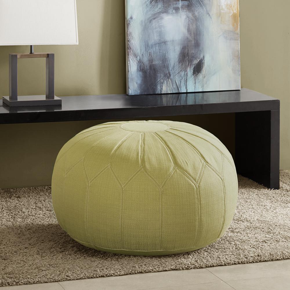 Kelsey  Round Pouf Ottoman. Picture 2