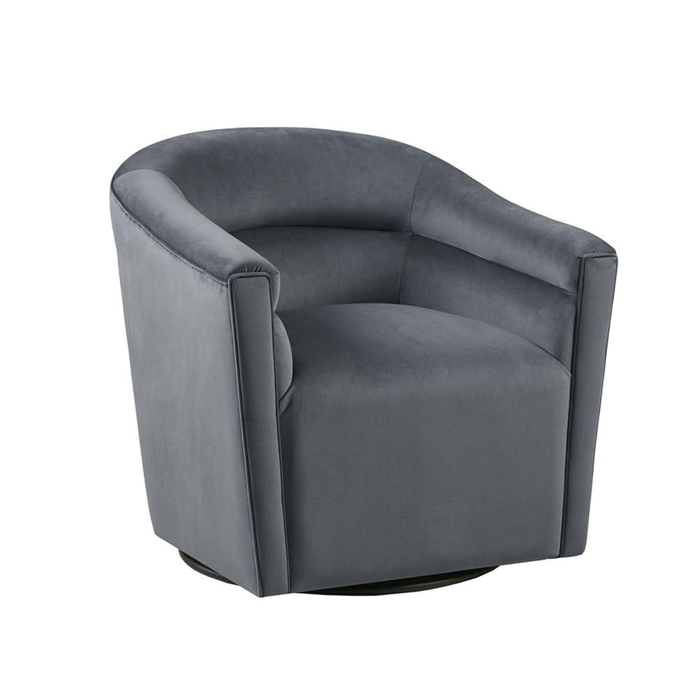 Upholstered Barrel 360 Degree Swivel chair. Picture 2