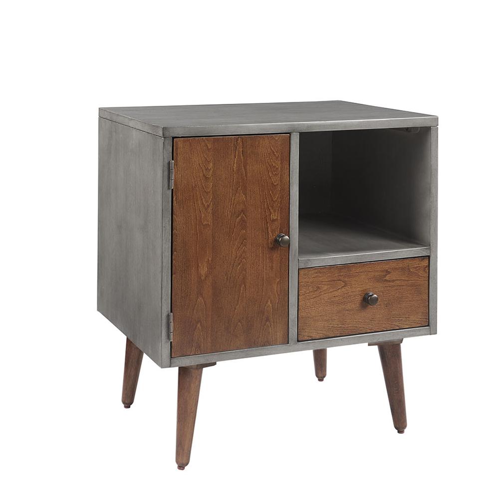 Mid-Century Storage Nightstand with 4 Compartments, Belen Kox. Picture 1