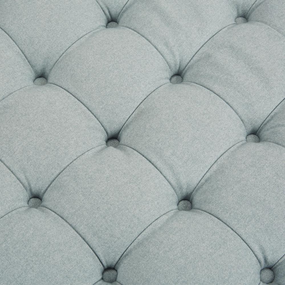 Skirted Tufted 32" Round Ottoman. Picture 2