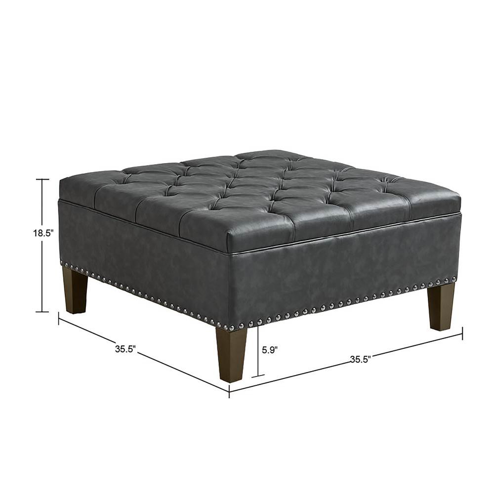 Tufted Square Cocktail Ottoman. Picture 3