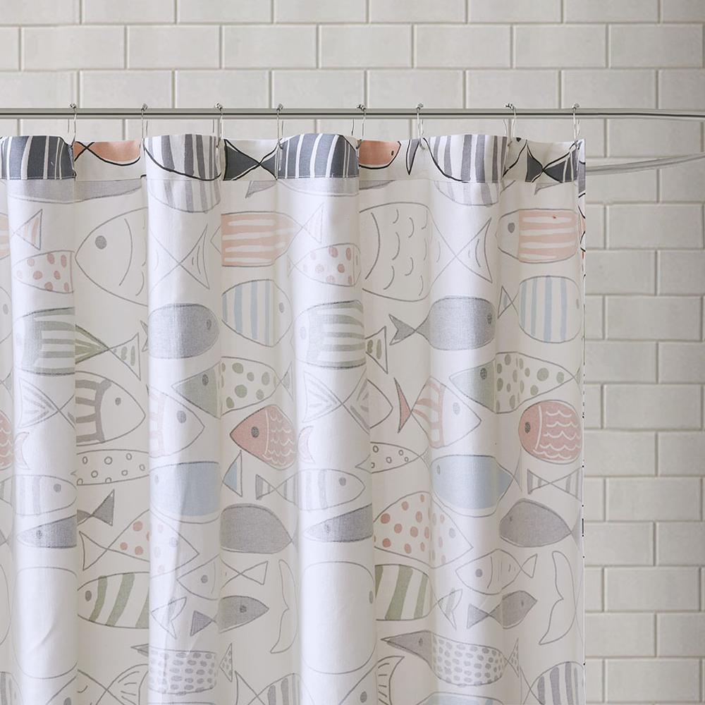 Cotton Printed Shower Curtain. Picture 2