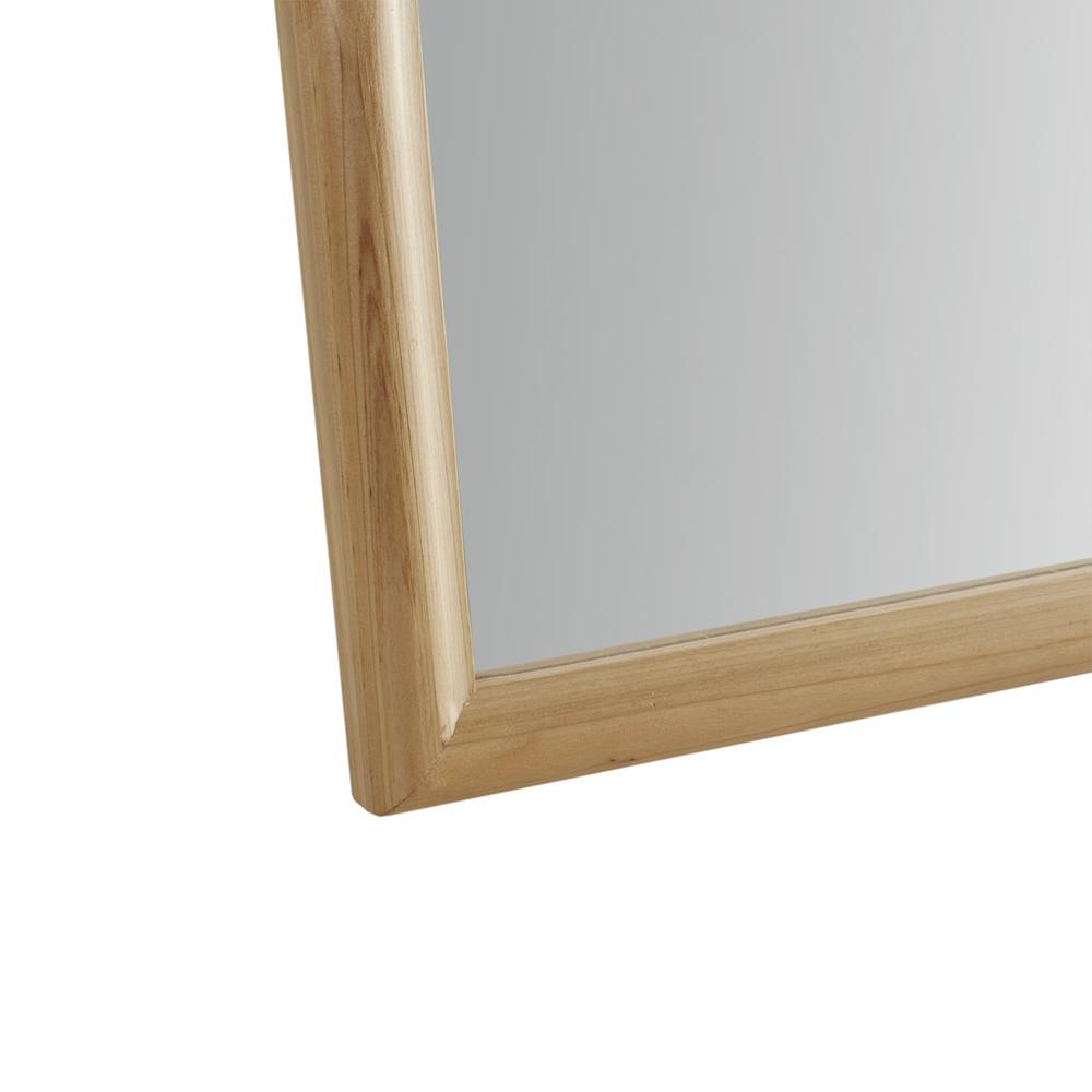 Arched Wood Wall Mirror. Picture 1