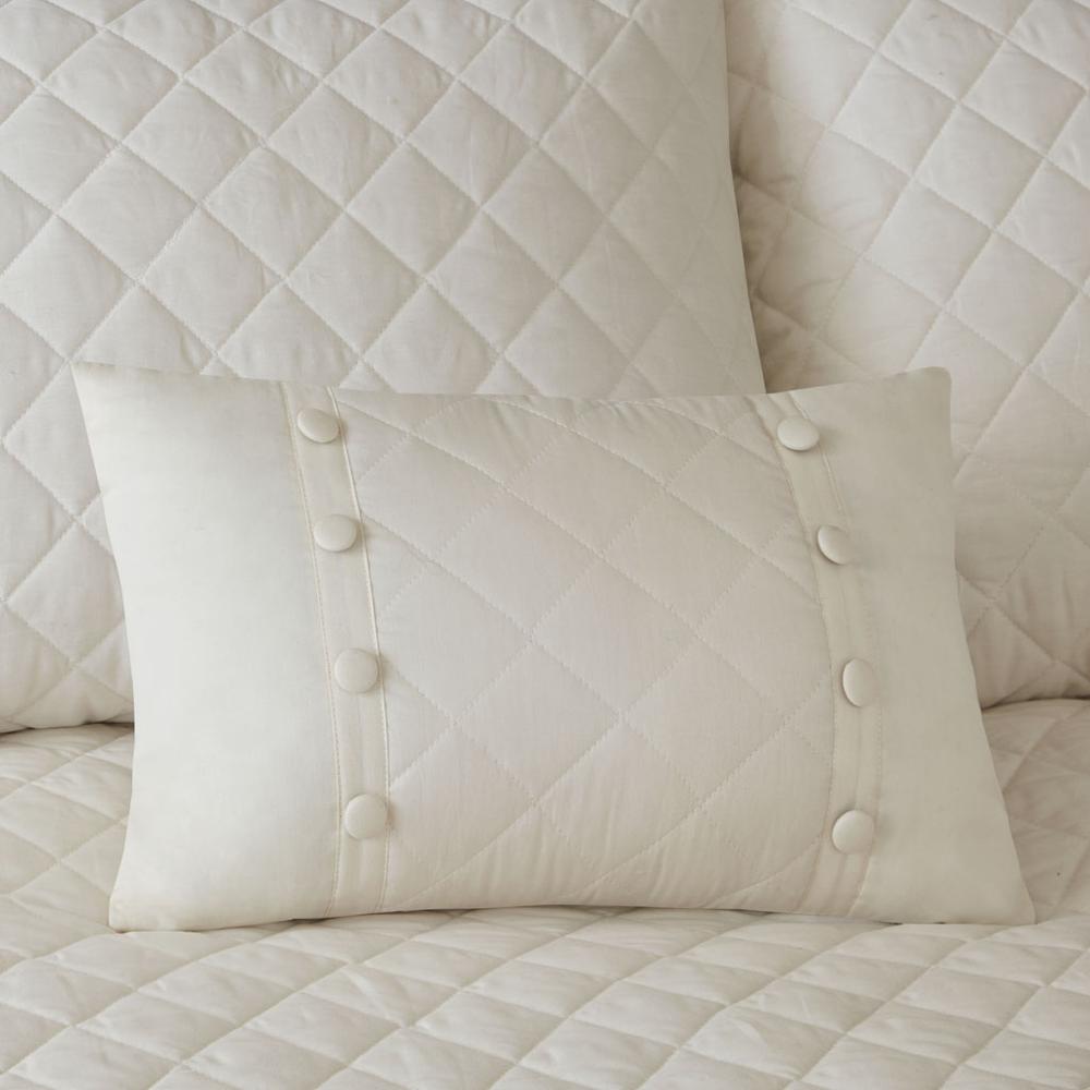 4 Piece Cotton Reversible Tailored Bedspread Set. Picture 3
