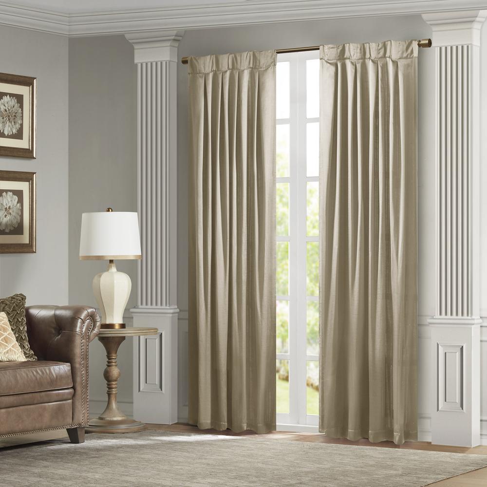 Pleat Curtain Panel with Tieback (Single). Picture 2