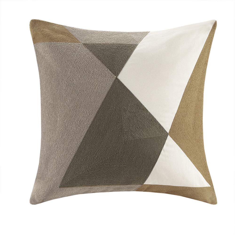 100% Cotton Embroidered Abstract Decorative Pillow,II30-792. Picture 1