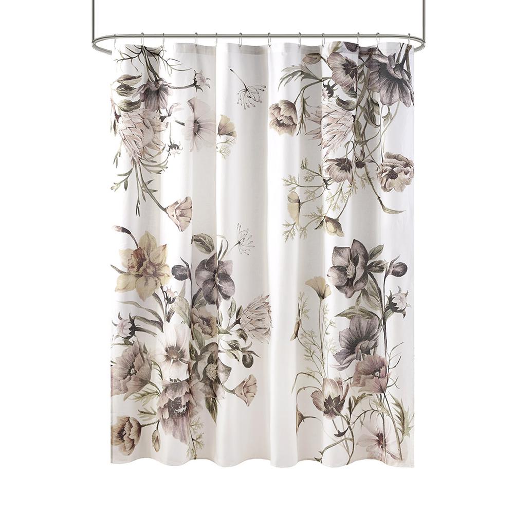 Printed Cotton Shower Curtain. Picture 2