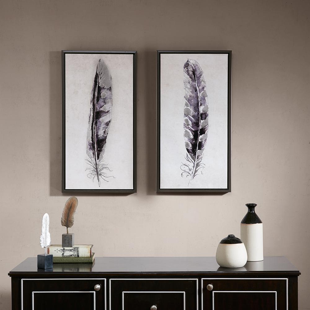 2pcs set Gel Coat Canvas with Silver Foil and Frame. Picture 2