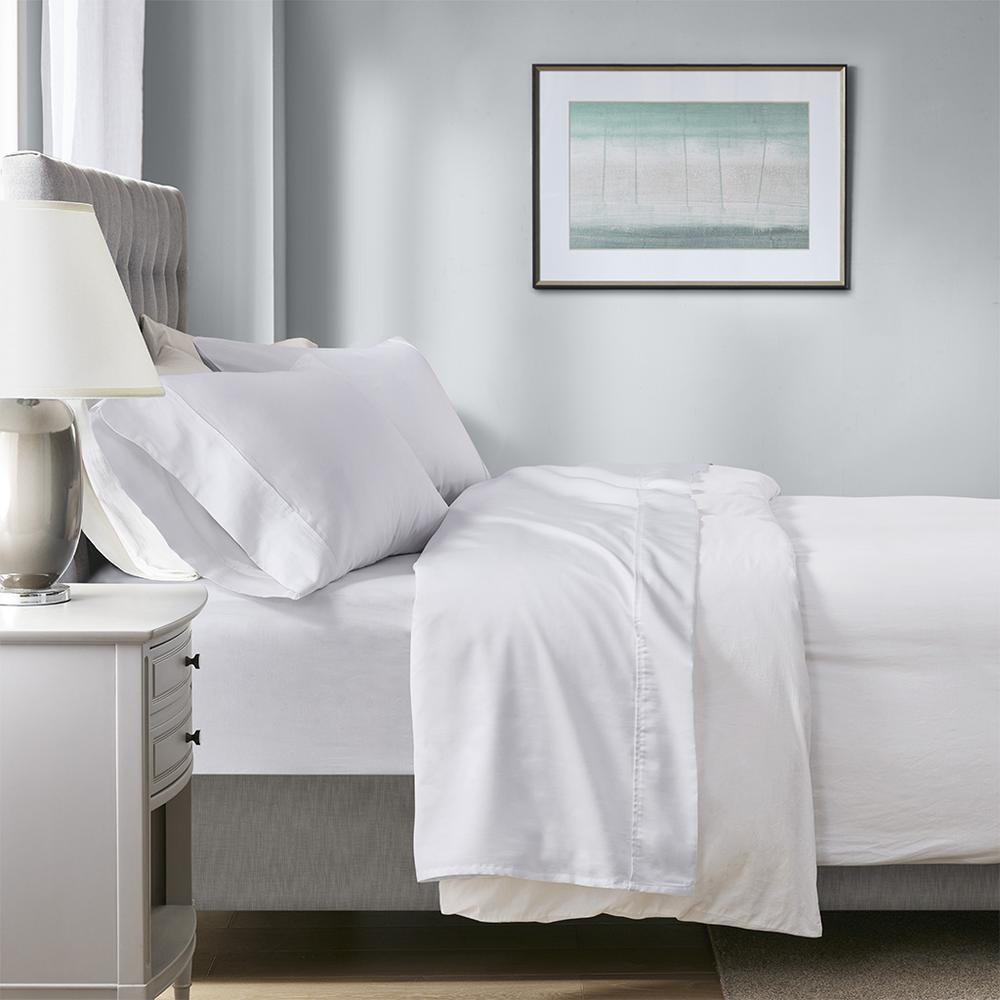 55% Cotton 45% Polyester Solid Antimicrobial Sheet Set W/ Heiq Temperature Regulating, BR20-1882. Picture 1