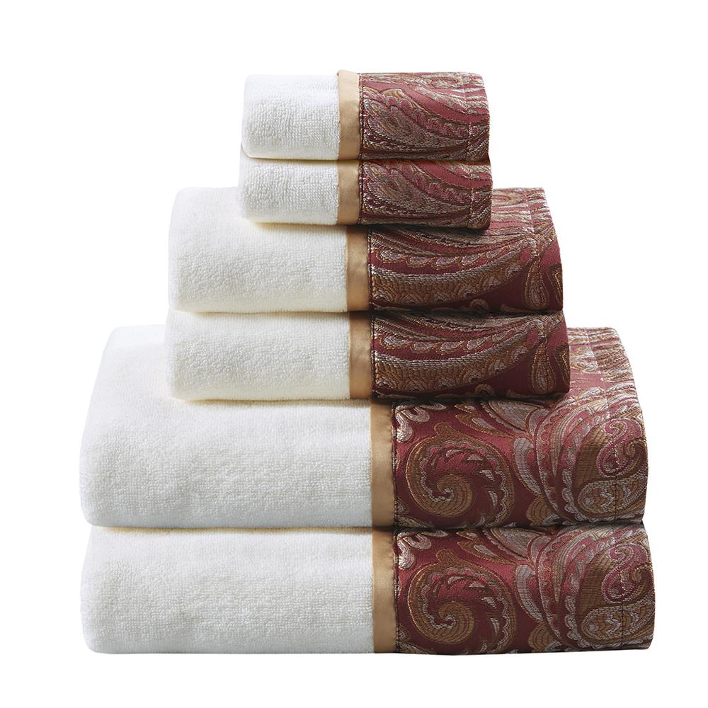 6 Piece Jacquard Towel Set. Picture 1