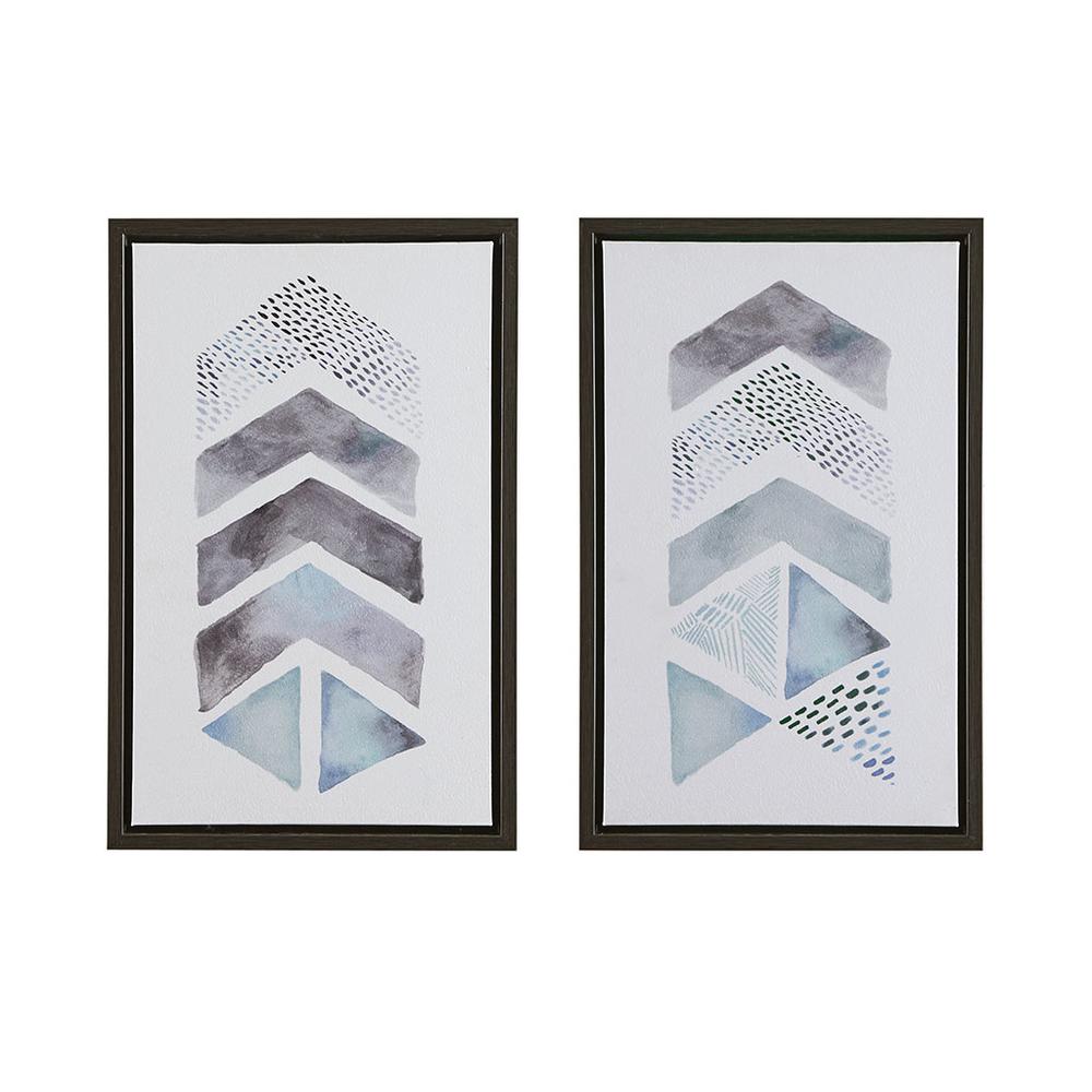 Abstract 2-piece Framed Canvas Wall Art Set. Picture 4
