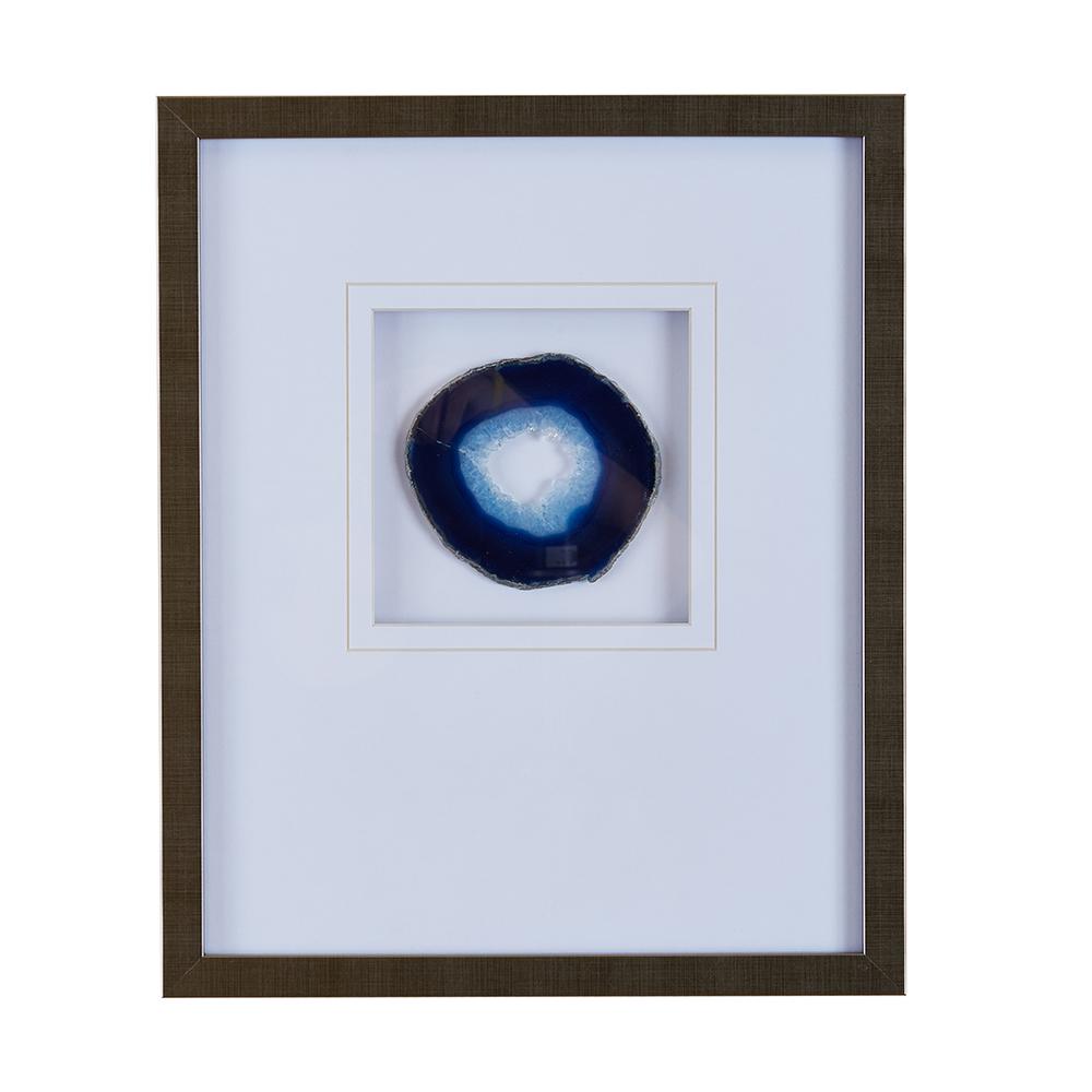 Agate Blue Stone Framed Graphic (4" Agate). Picture 2