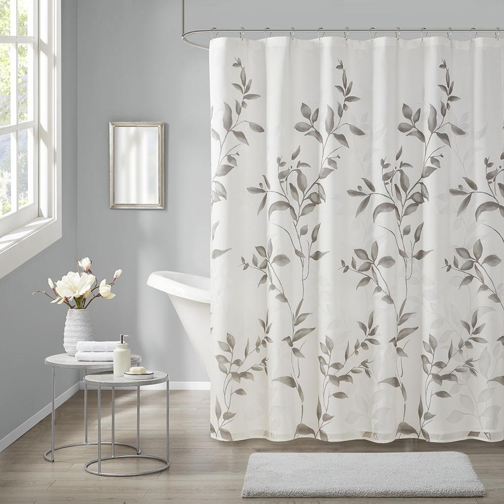 Burnout Printed Shower Curtain. Picture 4