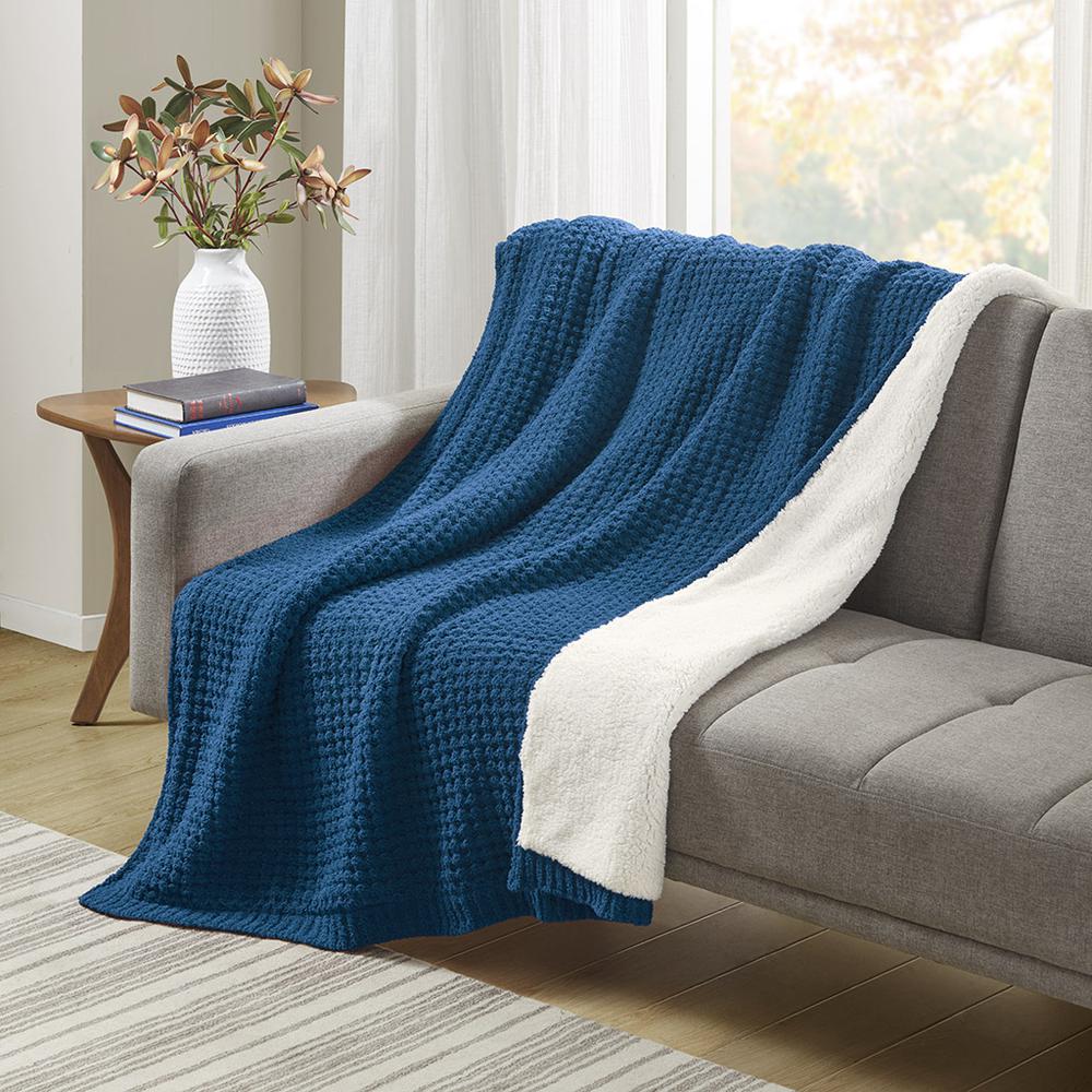 Waffle Knit Chenille Throw. Picture 4