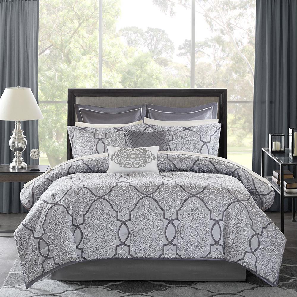 12 Piece Comforter Set with Cotton Bed Sheets. Picture 1