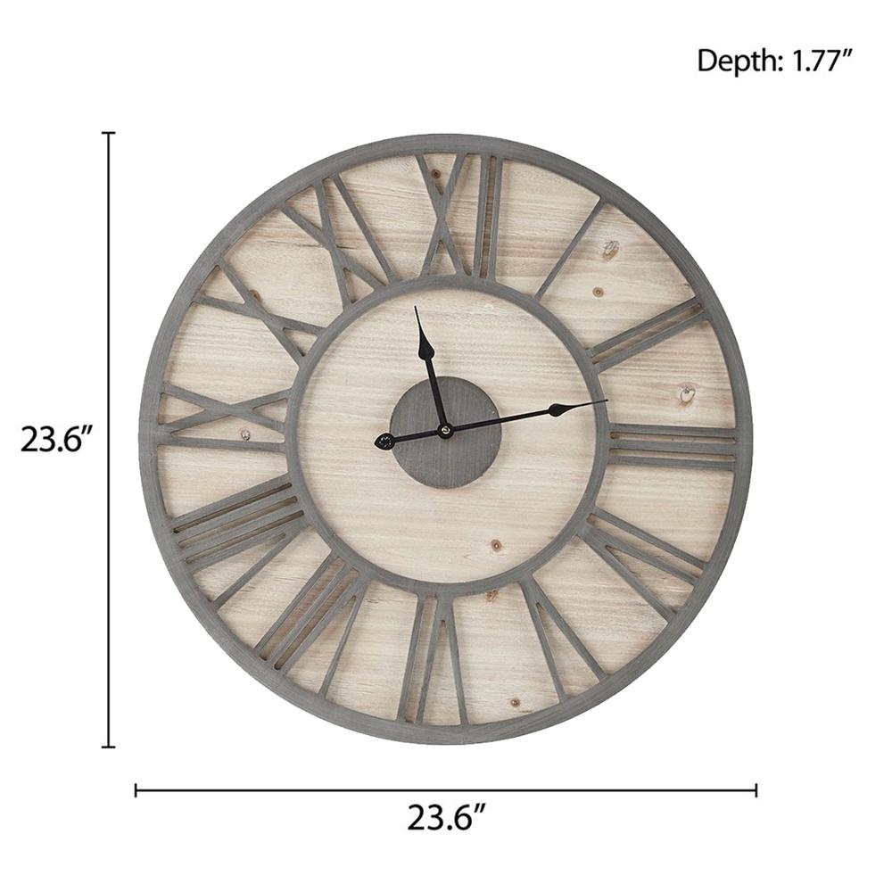 23.6" Wood Wall Clock. Picture 1