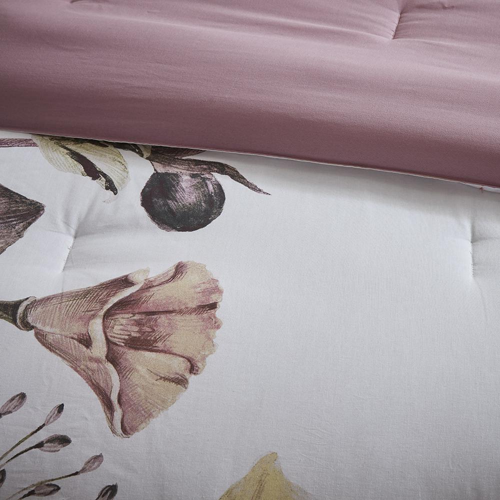 Blush Floral Cotton 8-Piece Comforter Set, Belen Kox. Picture 3