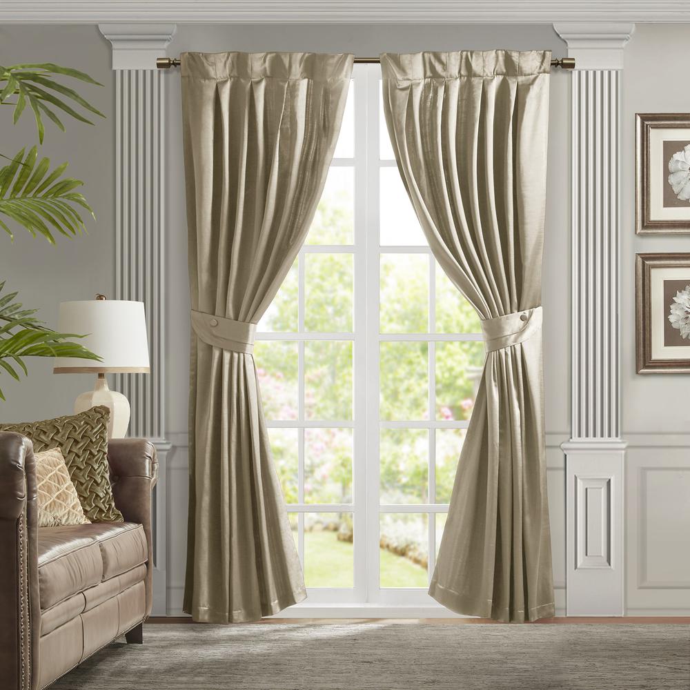 Pleat Curtain Panel with Tieback (Single). Picture 4