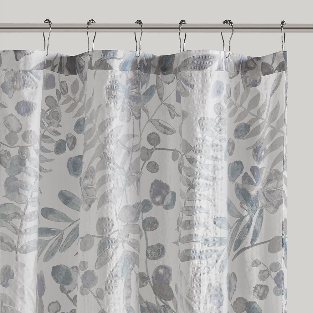 Printed Seersucker Shower Curtain. Picture 3