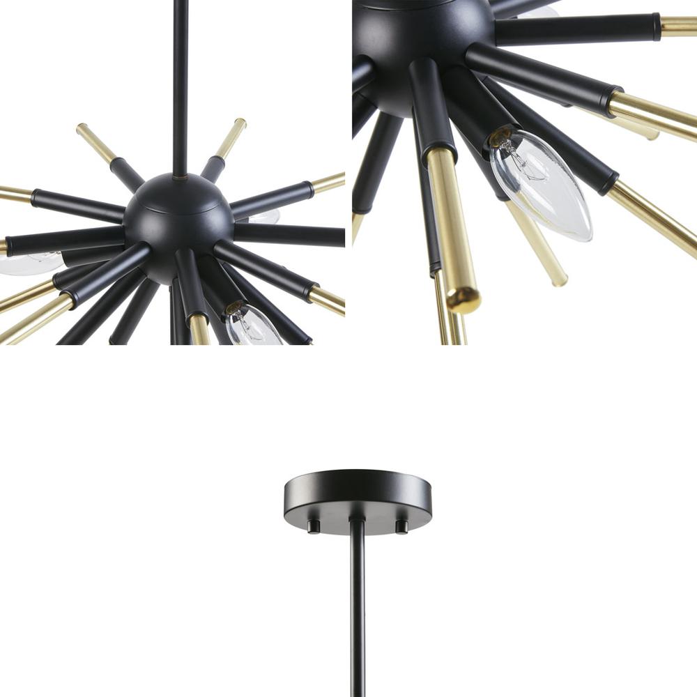 3-Light Spiked Chandelier. Picture 1