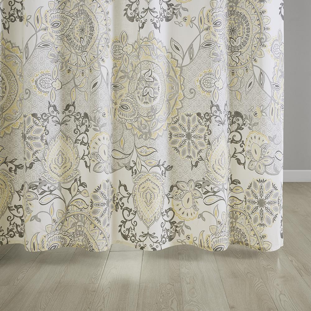 Printed Cotton Shower Curtain. Picture 1