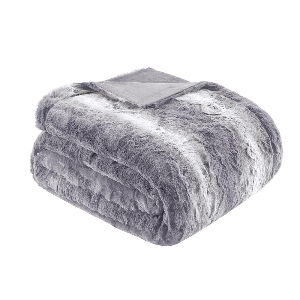 Faux Fur Oversized Bed Throw. Picture 1