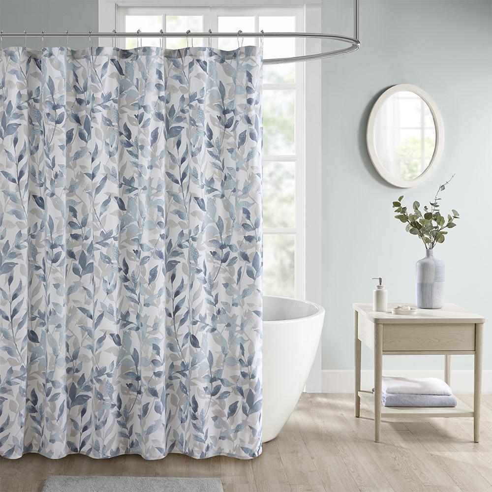 Botanical Printed Shower Curtain. Picture 4
