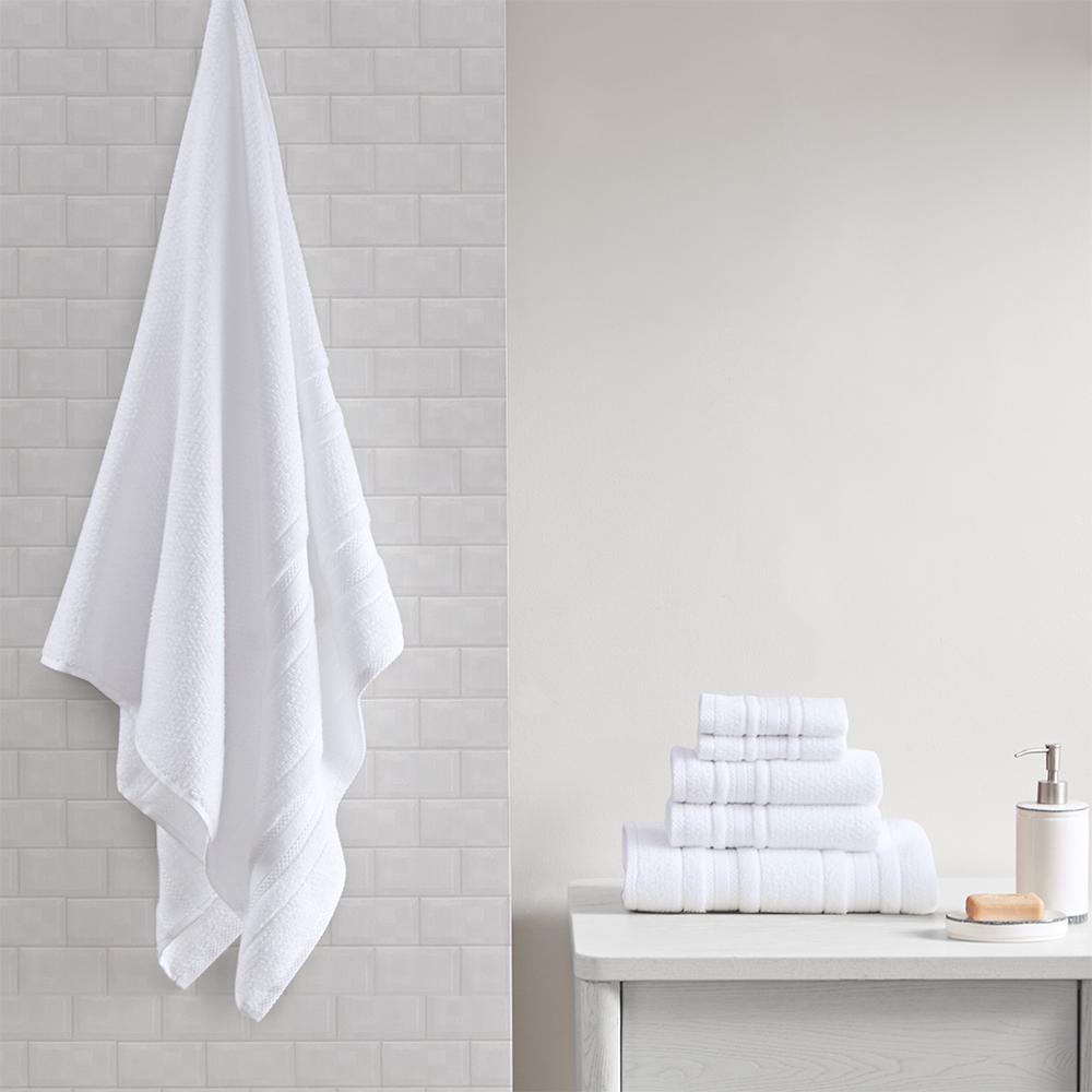 Super Soft 6 Piece Cotton Towel Set White 867. Picture 4