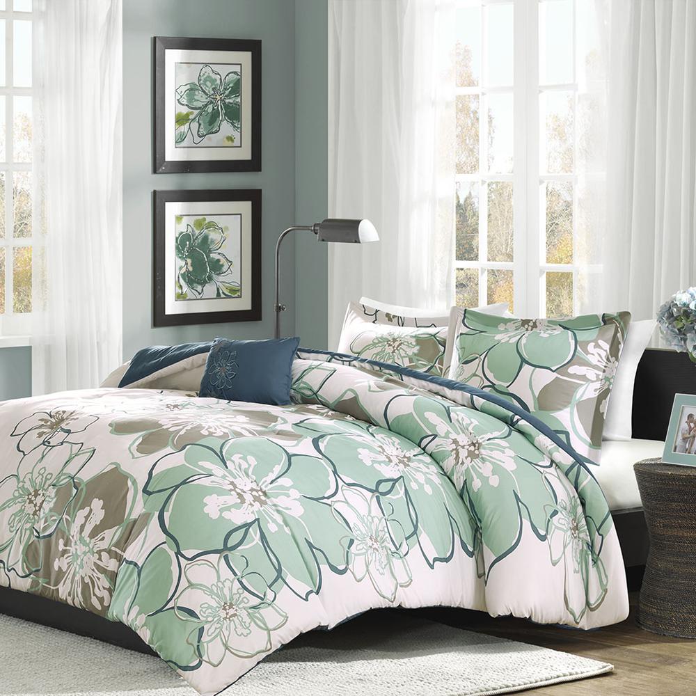 100% Polyester Microfiber Printed Comforter Set,MZ10-512. Picture 2