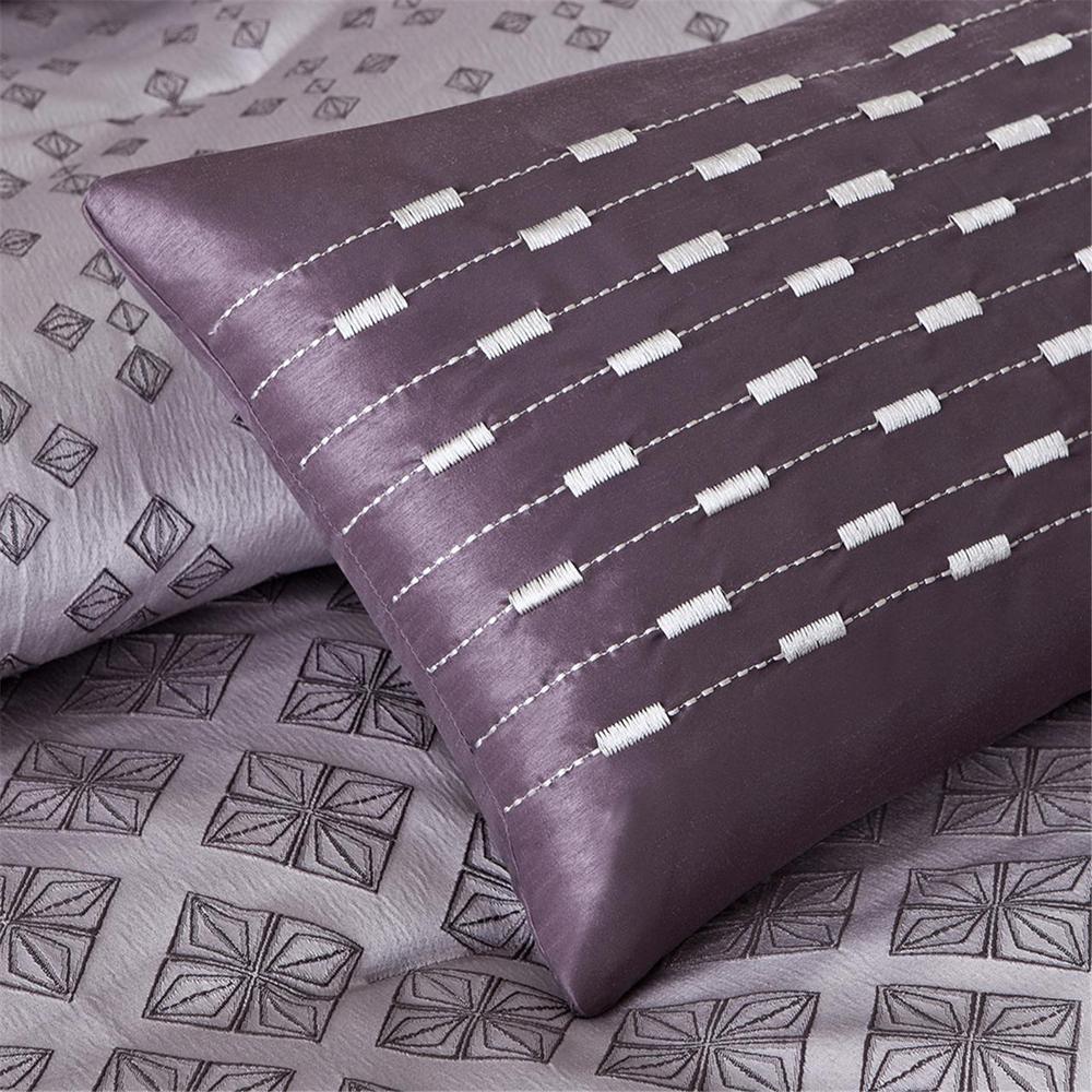 Biloxi Collection Jacquard Comforter Set - Purple, Belen Kox. Picture 4