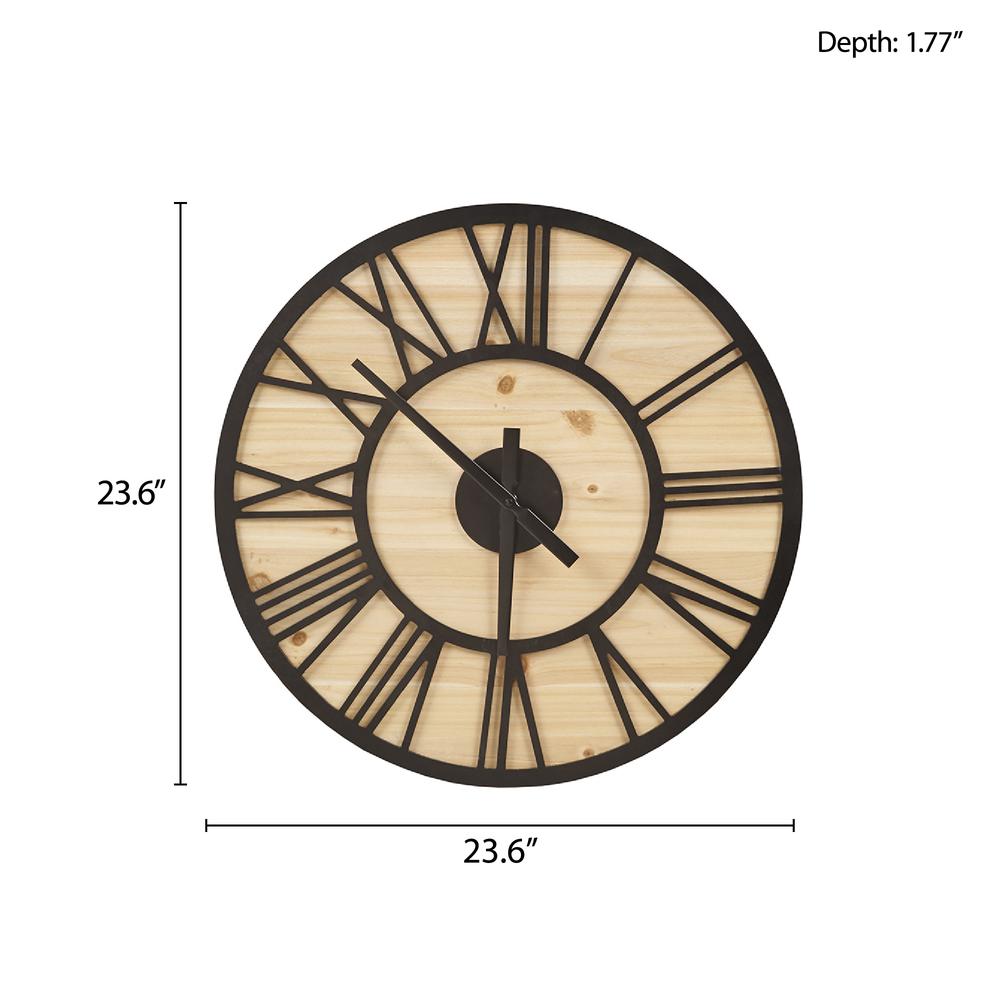 23.6" Wood Wall Clock. Picture 3