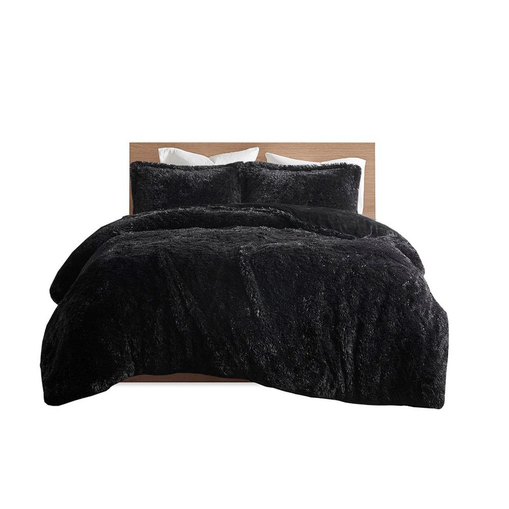 100% Polyester Solid Shaggy Fur Duvet Cover Set ID12-2039. The main picture.