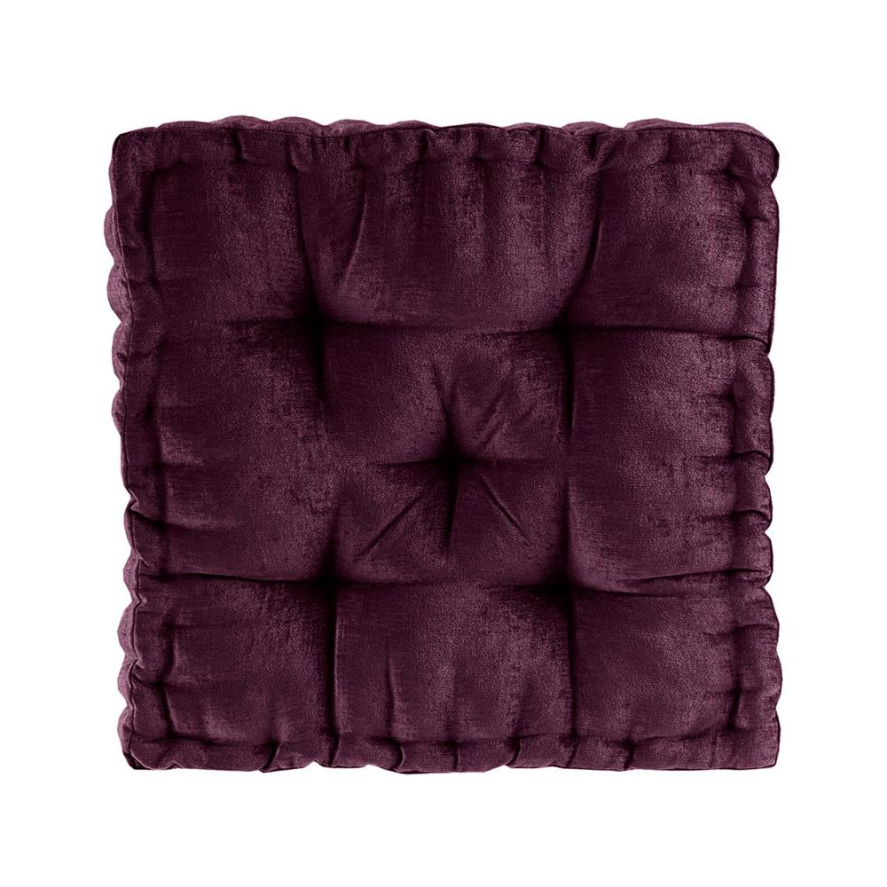 100% Polyester Chenille Square Floor Pillow Cushion. Picture 1