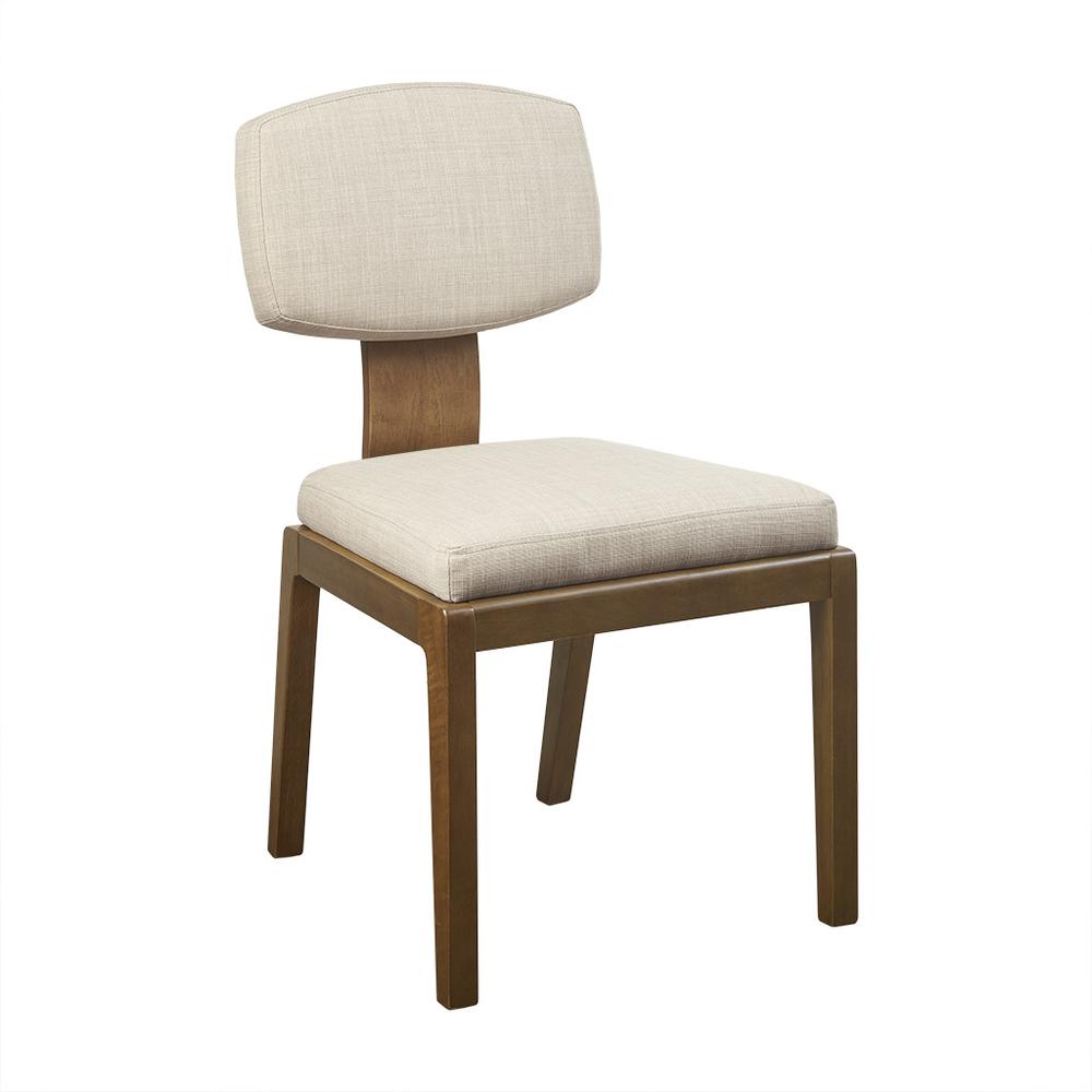 Armless Upholstered Dining Chair Set of 2, Tan, 20x23x34, Belen Kox. Picture 1