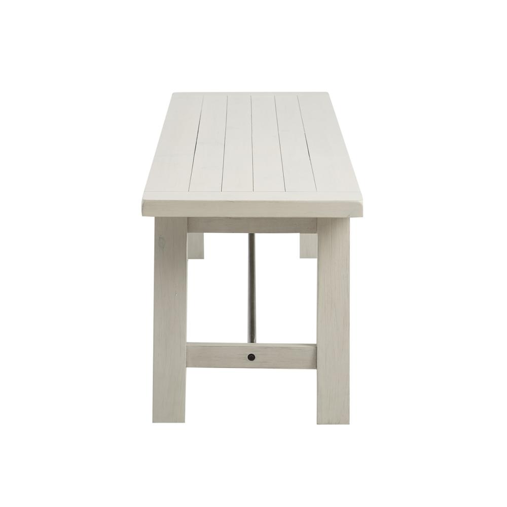 Dining Bench - White Wash Finish, Solid Wood Seat, Belen Kox. Picture 2