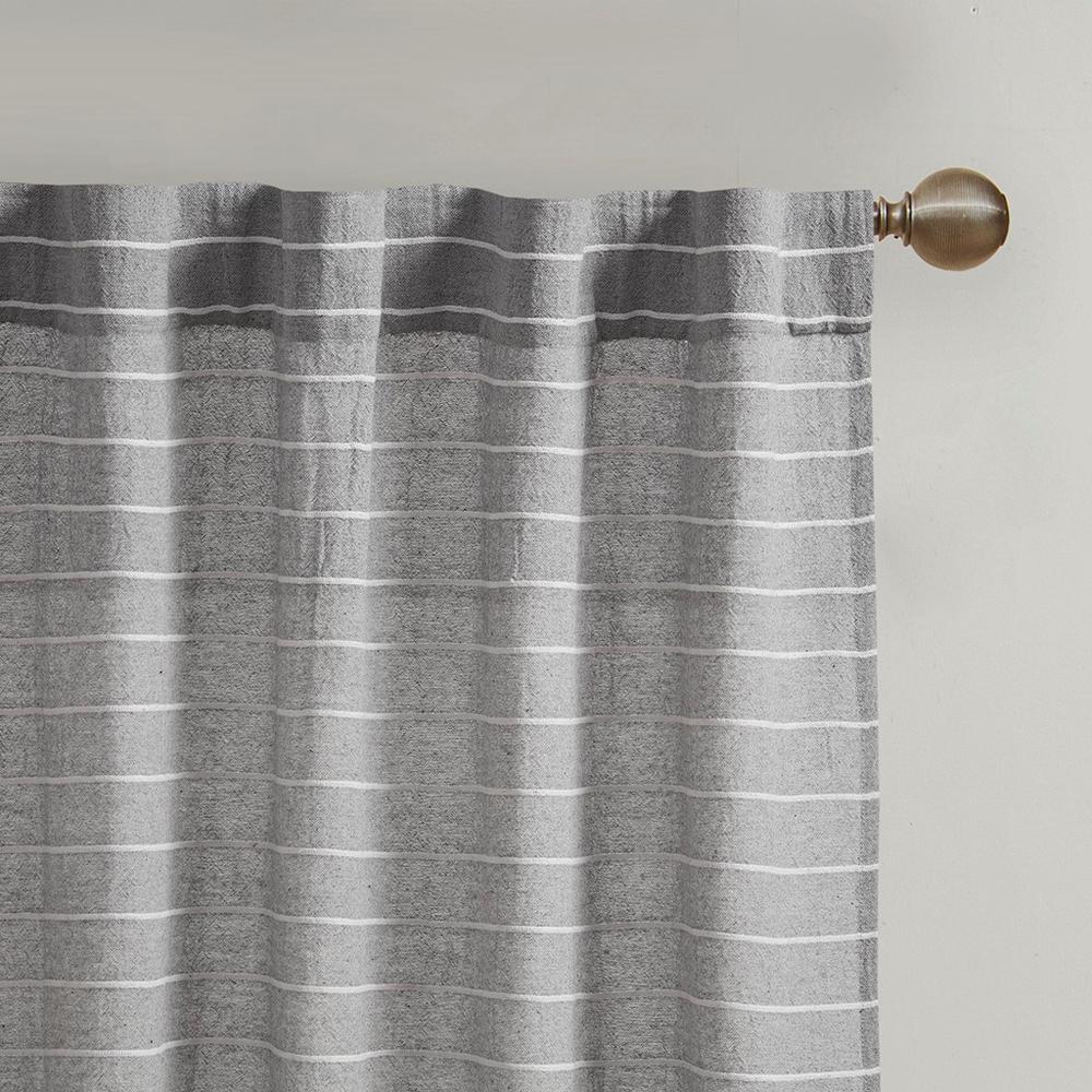 43% Cotton 31% Polyester 13% Rayon 13% Acrylic Window Panel Pair Grey LCN40-0095. Picture 3