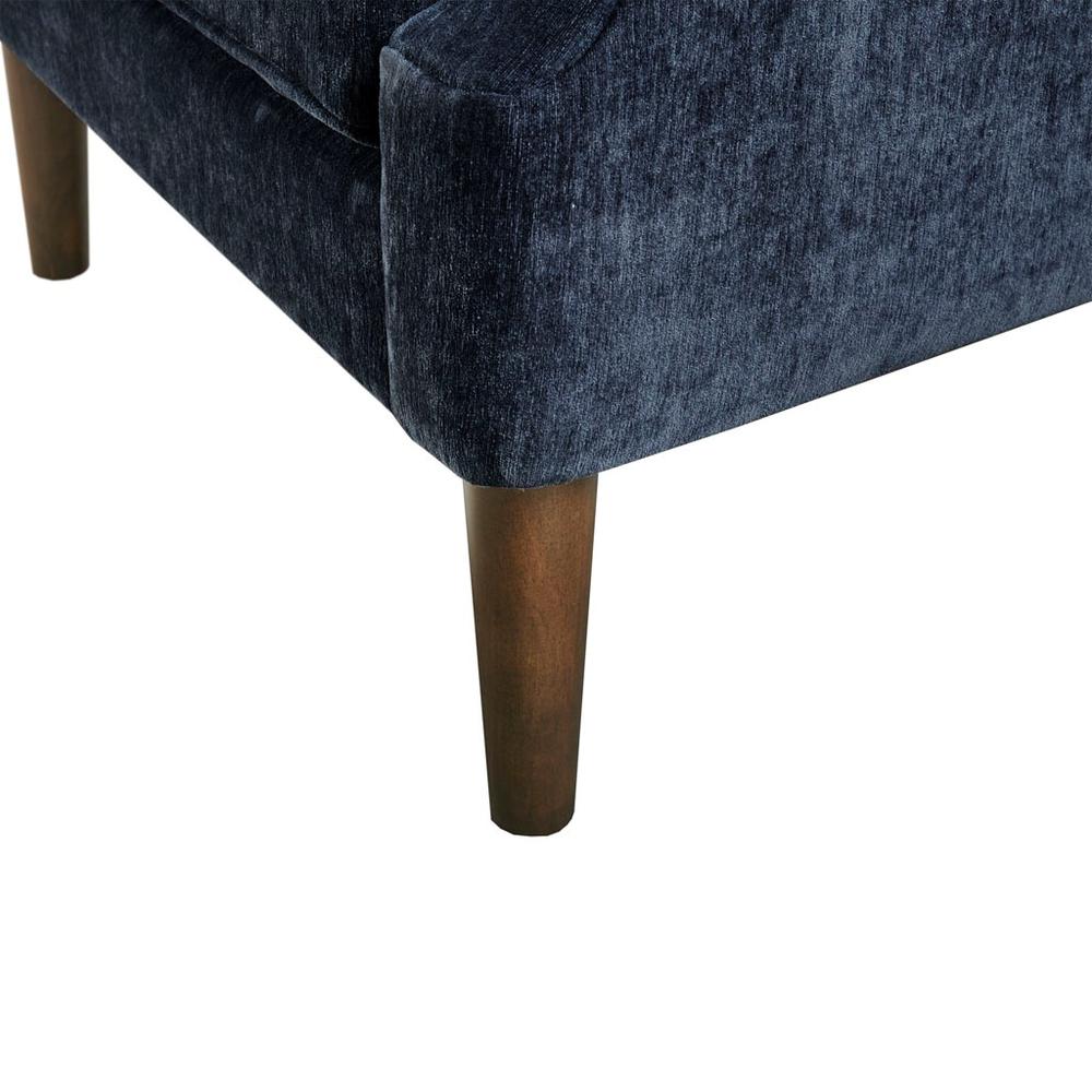 Qwen Button Tufted Accent Chair, Navy. Picture 4