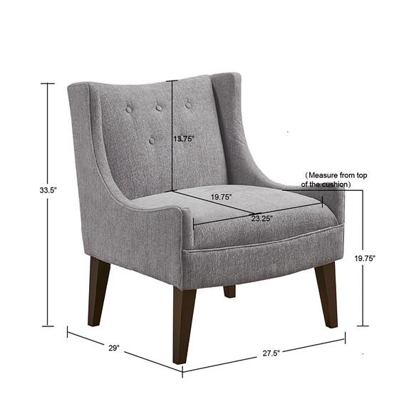 Malabar Accent Chair, Gray. Picture 6