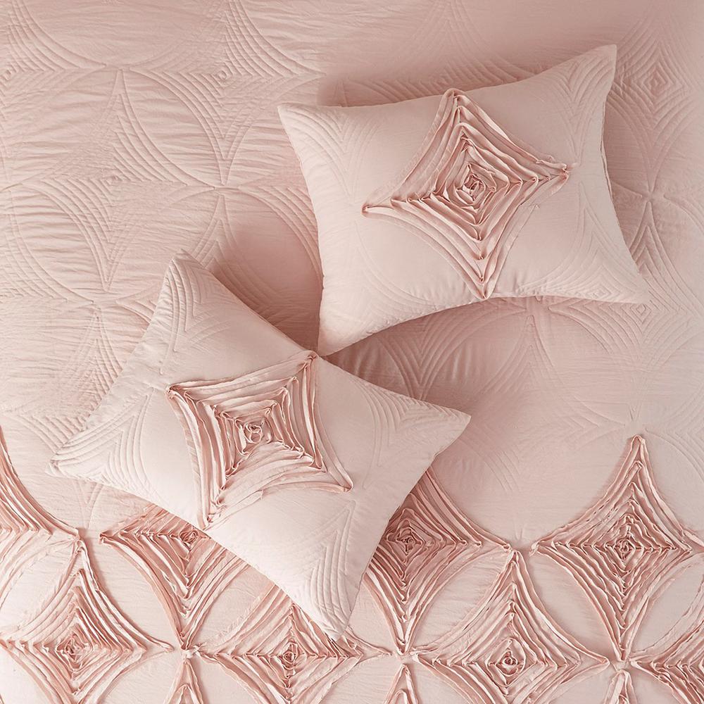100% Polyester Comforter Set in Blush. Picture 3