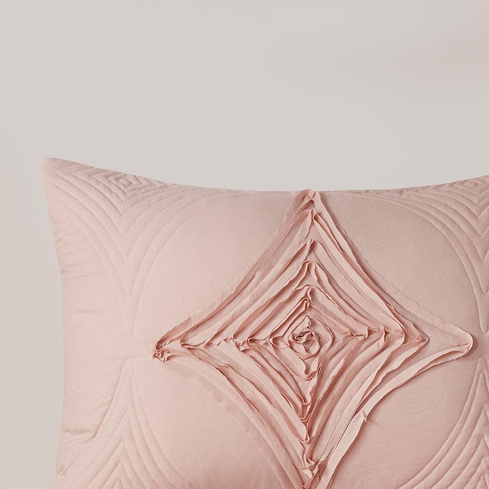 100% Polyester Comforter Set - Blush. Picture 5