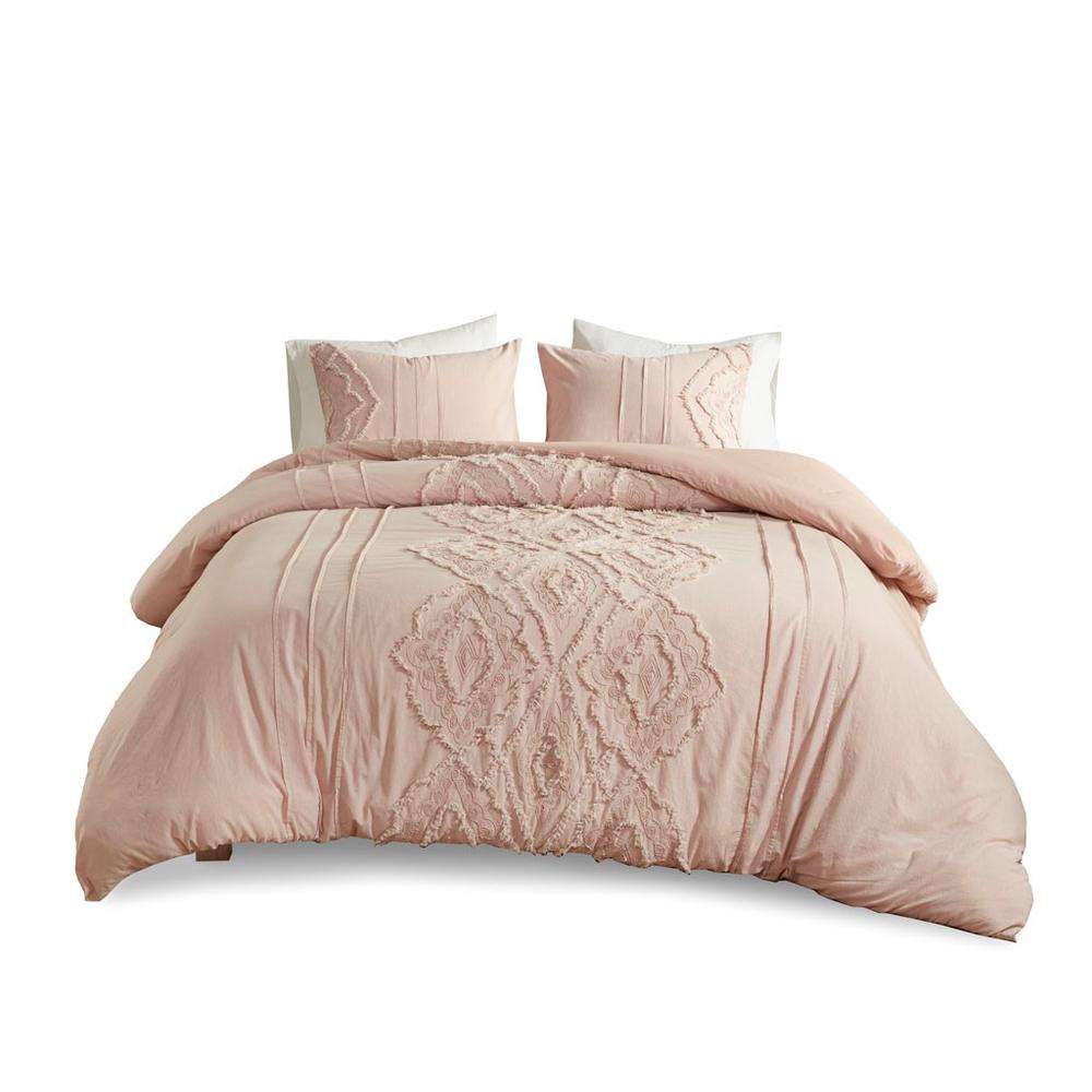 100% Cotton Comforter Set in Blush. Picture 1