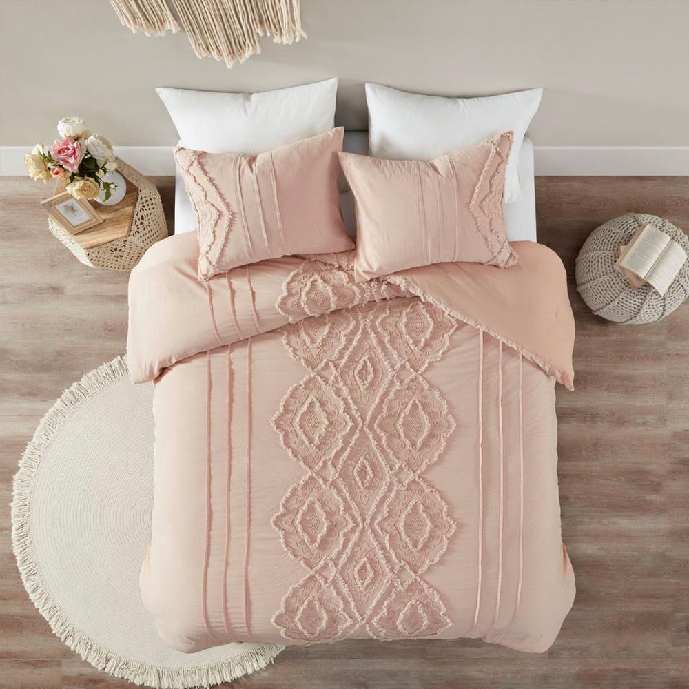 100% Cotton Comforter Set in Blush. Picture 2